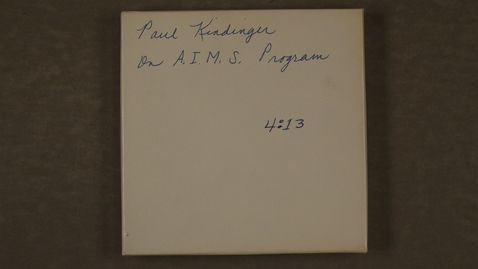 Thumbnail for entry Paul Kindinger on AIMS Program [Part 1]