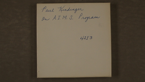 Thumbnail for Paul Kindinger on AIMS Program [Part 1]