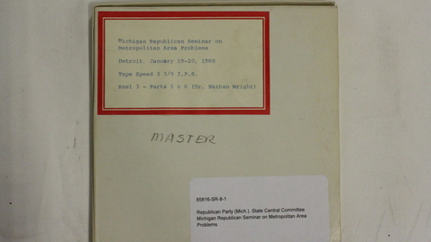 Thumbnail for entry Michigan Republican Seminar on Metropolitan Area Problems [Part 1]