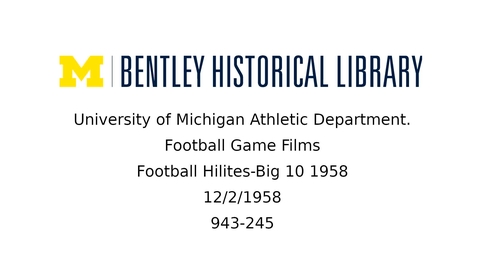 Thumbnail for Football Hilites-Big 10 1958