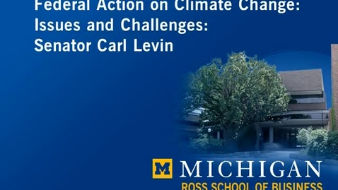 Thumbnail for Audiovisual Material, 1926-1996 &gt; Moving Image Recordings, 1996 &gt; Senator Carl Levin: Speech on Climate Change, 2005