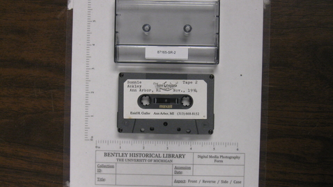 Thumbnail for Oral History of Bonnie Ackley, Interviewed by Enid H. Galler [Side 1; no Side 2]