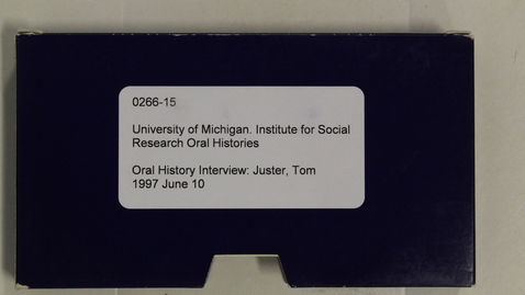 Thumbnail for Oral History Interview: Juster, Tom