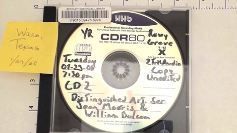 Thumbnail for Sound recordings, 1958, 1962-1968, 1971-2009 (scattered), undated &gt; Digital Recordings, circa 1982-2009 (scattered) &gt; Distinguished Artist Series, Waco, Texas, January 29, 2008 &gt; Disc 2 of 2