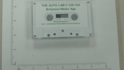 Thumbnail for entry The Auto Lab - Bill Cannon - Motor Age - A Broadcast Service of CAED - Consortium for Automotive Education NYC [Side 1; no Side 2]