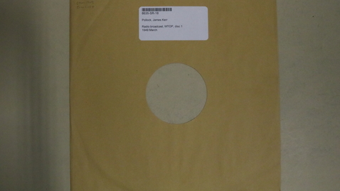 Thumbnail for Radio broadcast, WTOP, disc 1 [Side 2]