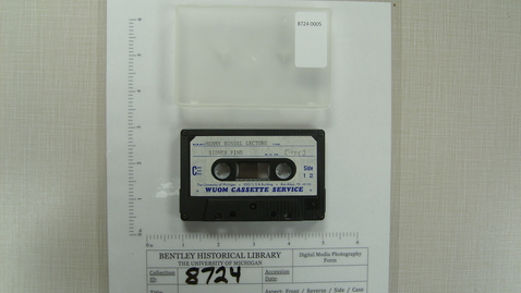 Thumbnail for Henry Russel Lectureship - Sidney Fine [Side 2]