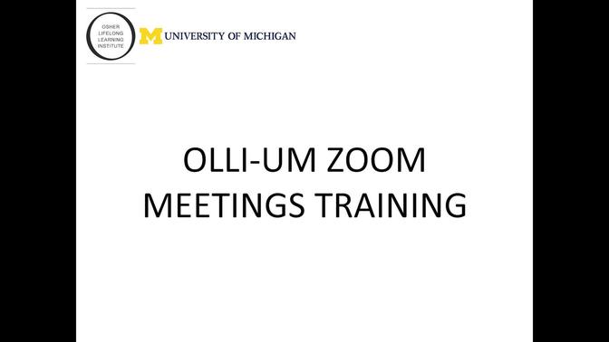 Video Osher Lifelong Learning Institute