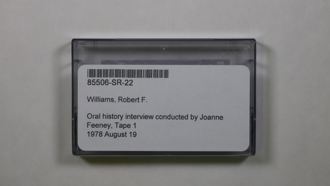 Thumbnail for entry Oral history interview conducted by Joanne Feeney, Tape 1 [Side 1]