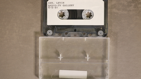 Thumbnail for Sen. Levin: Radio TV Gallery. Glenn Levin [illegible] re Thompson/Subpoenas [Side 1 - No Side 2]