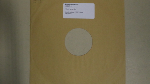 Thumbnail for Radio broadcast, WTOP, disc 4 [Side 2]