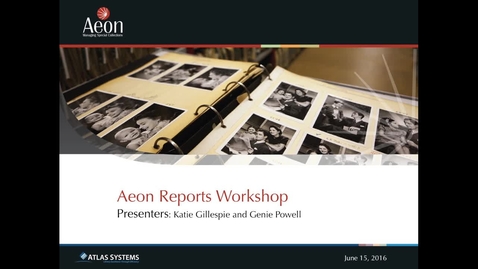 Thumbnail for entry Aeon Symposium – Aeon Reports Workshop