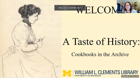 Thumbnail for 2020 September 30, &quot;A Taste of History: Cookbooks in the Archives&quot; - Virtual Discover Series, Part 2/3