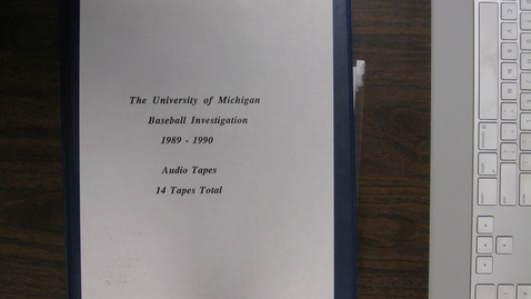 Thumbnail for University of Michigan Baseball Investigation Interview with Forrest Bud Middaugh [Side 2]