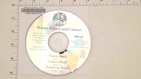 Thumbnail for Digital Materials &gt; Digital Audio Recordings &gt; Winter Recital and Concert, February 2, 2006 &gt; Disc 2 of 2