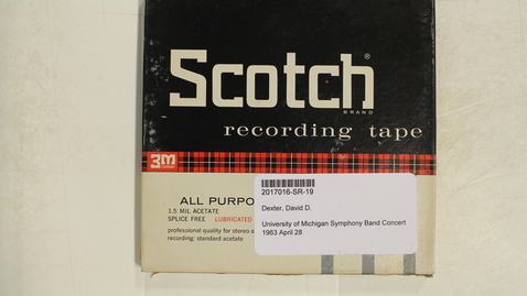 Thumbnail for University of Michigan Symphony Band Concert Tape 2 of 2