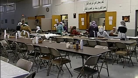 Thumbnail for entry New Beginnings Documentary: Interviews and film footage &gt; Various Locations: Women Baking, Ramadan, Joy Road Mosque; Ford Road Mosque new construction; Warren Avenue, 2004