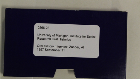 Thumbnail for Oral History Interview: Zander, Al
