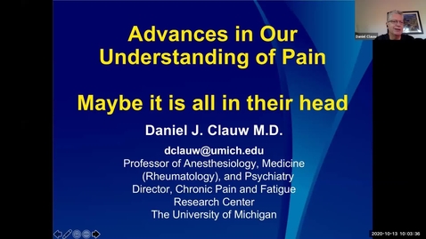 Thumbnail for entry Efforts by the Chronic Pain and Fatigue Research Center