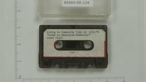 Thumbnail for Living in Christian Community #2 Steve Clark &quot;Order in the Christian Community&quot;
                [Side 2]