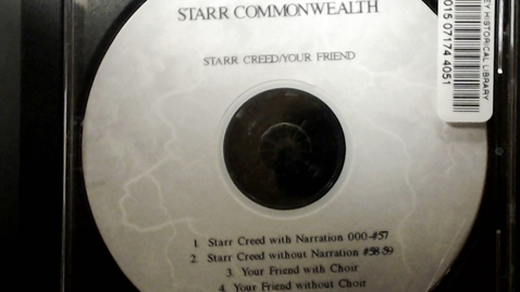 Thumbnail for entry Marketing records, 1959-2005 (bulk 1994-2001) &gt; Marketing videos, 1991-2005 &gt; Starr Commonwealth Creed recording, undated