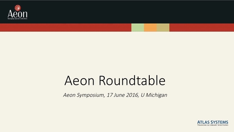 Thumbnail for entry Aeon Symposium – Aeon Roundtable