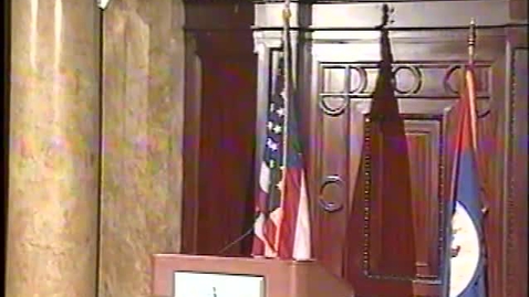 Thumbnail for Visual Materials &gt; Digital Recordings &gt; He Will Not Run Announcement, November 20, 2001