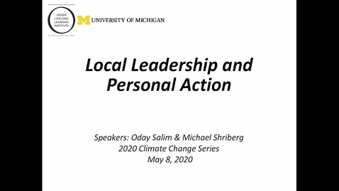 Thumbnail for Local Leadership and Personal Action with Oday Salim and Michael Shriberg