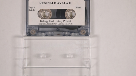 Thumbnail for Reginald Ayala interview, tape 4 [Side 1 - No Side 2]