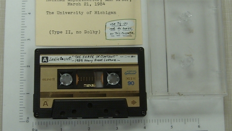 Thumbnail for &quot;The Shape of Content&quot;, Henry Russel Lecture [Side 2]