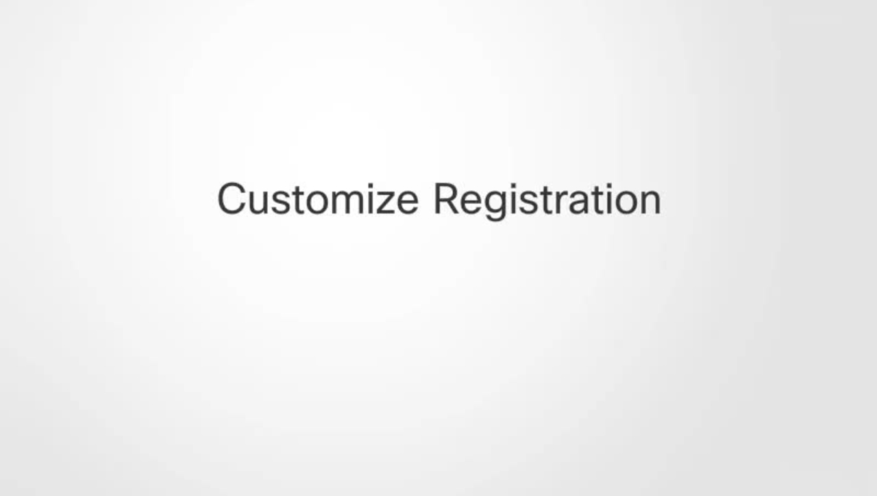 Customize Registration