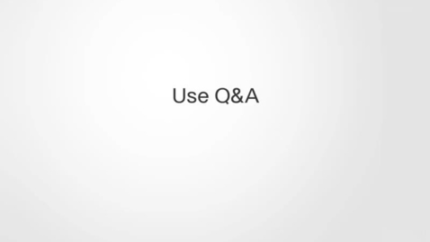 Thumbnail for Use Q&amp;amp;A