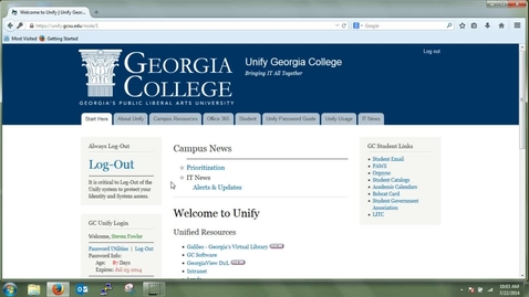 Thumbnail for entry Getting Started with Microsoft Office 365 at Georgia College(New)