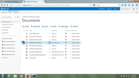 Thumbnail for entry OneDrive Introduction - Managing Content