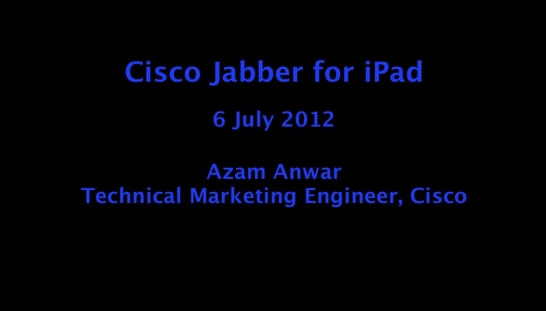 Cisco Jabber for iPad - Quick Tour