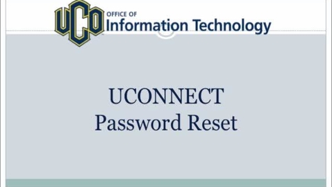Thumbnail for entry How To Reset Your UCONNECT Password