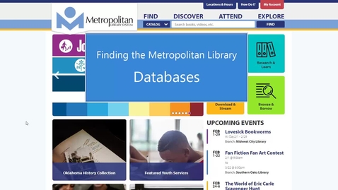 Thumbnail for Find Metropolitan Library Databases