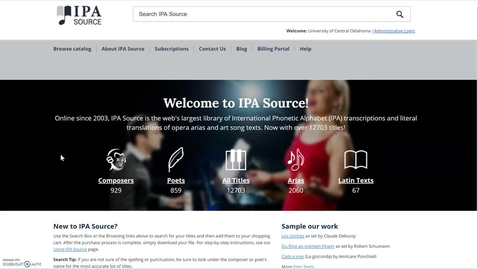 Thumbnail for entry Navigating the IPA Source Database