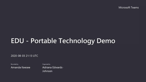 Thumbnail for EDU - Portable Technology Demo
