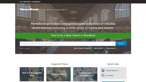Thumbnail for How to Search in NewsBank