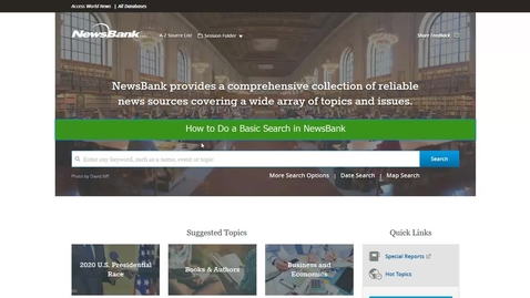 Thumbnail for entry How to Search in NewsBank
