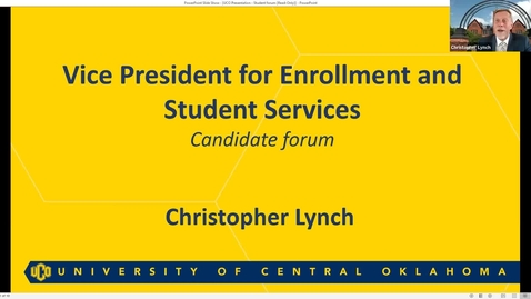 Thumbnail for Mr. Christopher Lynch: Student Forum 