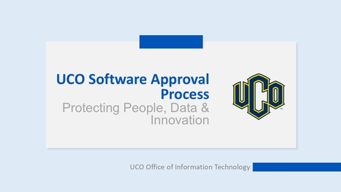 Thumbnail for UCO Software Approval Process