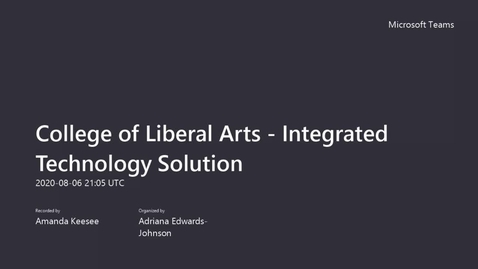 Thumbnail for College of Liberal Arts - Integrated Technology Solution