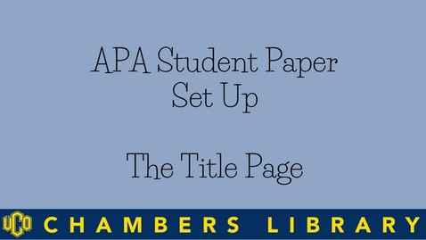 Thumbnail for Mac APA Student Paper: Title Page 2023