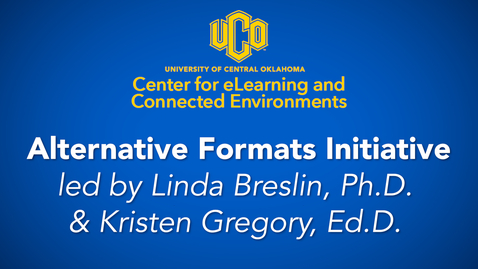 Thumbnail for Alternative Formats Initiative Student Testimonials