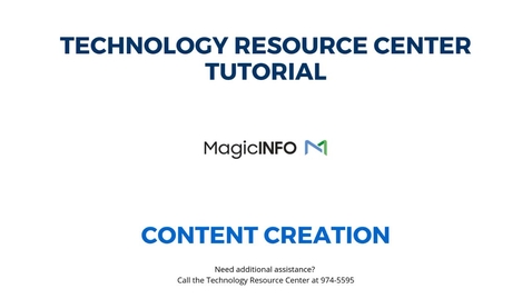 Thumbnail for MagicInfo Content Creation