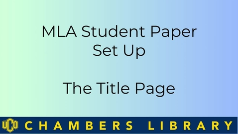Thumbnail for PC MLA Student Paper Set Up Title Page