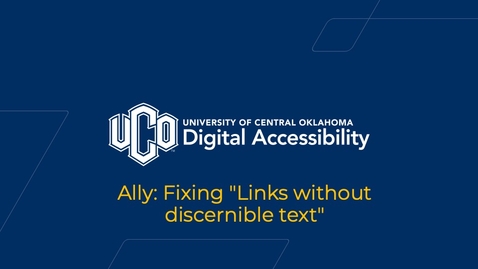 Thumbnail for Ally: Fixing &quot;Links without discernible text&quot; issues