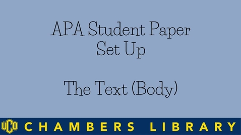 Thumbnail for entry Mac APA Student Paper: The Text 2023